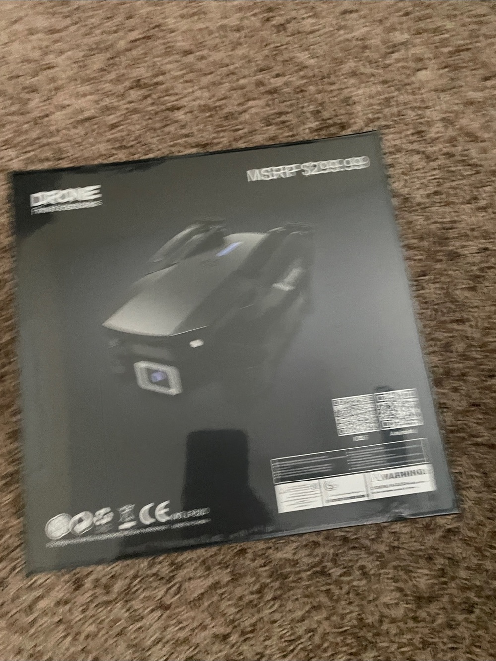 DJI Drone Packaging - Black and Silver Artwork